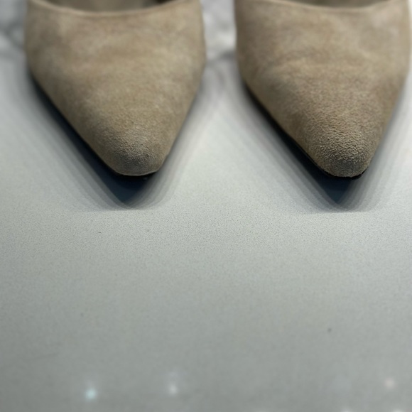 Enzo Angiolini leather suede heels with leather straps around ankle in size 10 - Picture 3 of 7